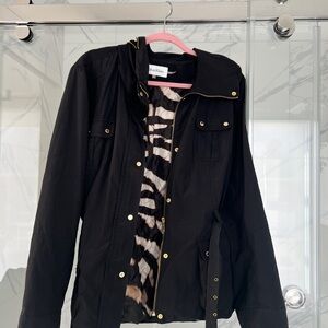 Calvin Klein Black Utility Jacket with Gold Details